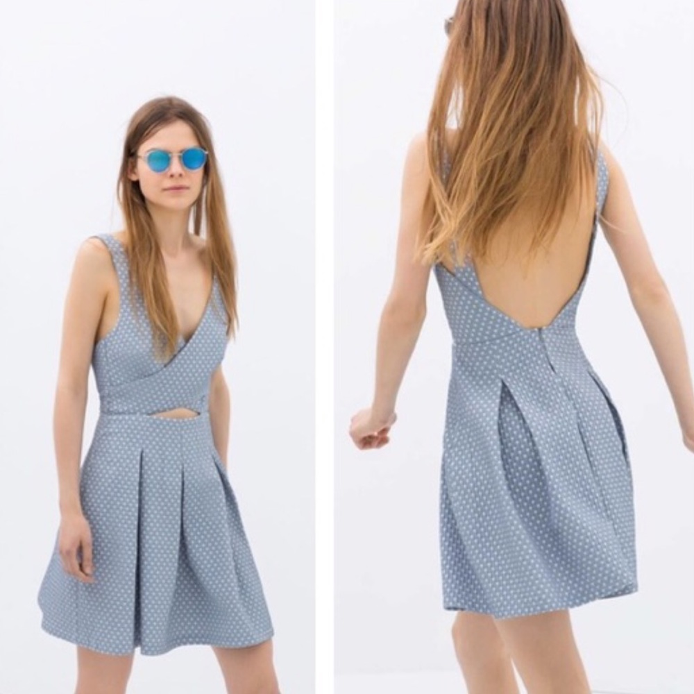 Zara mini dress with cutouts